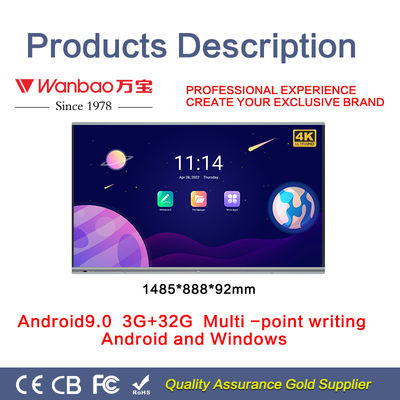 65'' Smart Board Multi Touch Digital Intelligent Interactive Flat Panel