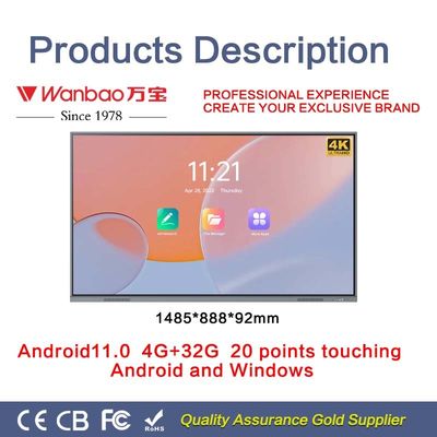 H10 65'' Interactive White Board Interactive Display Panel Board Interactive