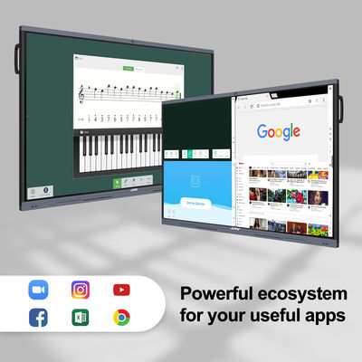 H11D 65 Inch Smart Interactive Flat Panel Digital Whiteboard With 48 MP Camera