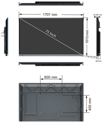 H6C 75 Inch Smart Board UHD 20 Points Touch Screen Interactive Panel OEM Factory