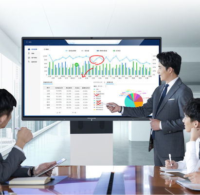 Portable Smart Interactive Whiteboard 75 86 100 Inch 0.8ms Fluent Writing