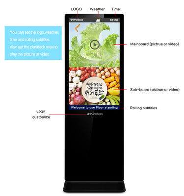 55 inch advertising totem outdoor with touch screen lcd display for option android system