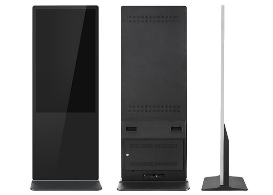 Interactive Touch LED Floor Standing LCD Advertising Player 65 '' Big Screen