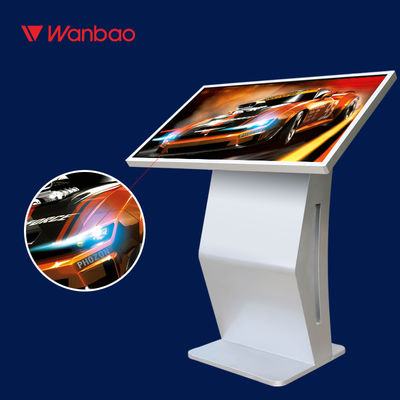 55 Inch Advertising Interactive Touch Screen Kiosk 10 Point Touch For Indoor