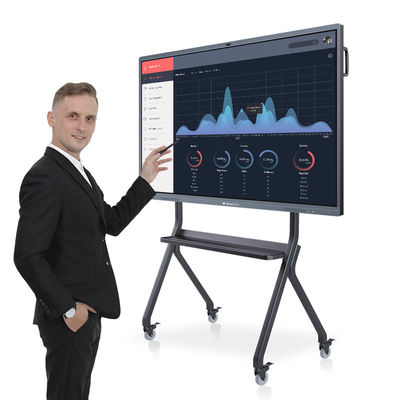 86 Inch Smart Interactive Flat Panel 4K Digital Classroom Dual System