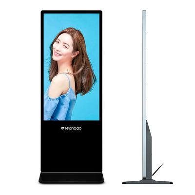 55 Inch Floor Stand Android Touch Screen Displays Advertising Players Ultra Thin Lcd Digital Signage