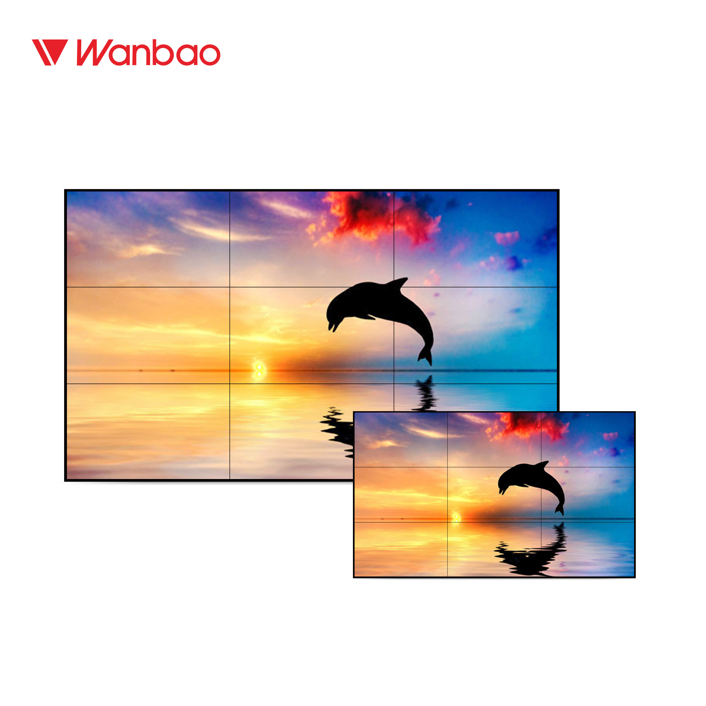 55&quot; DID Lcd Video Wall Display With Narrow Bezel 5.3mm With LED Backlight