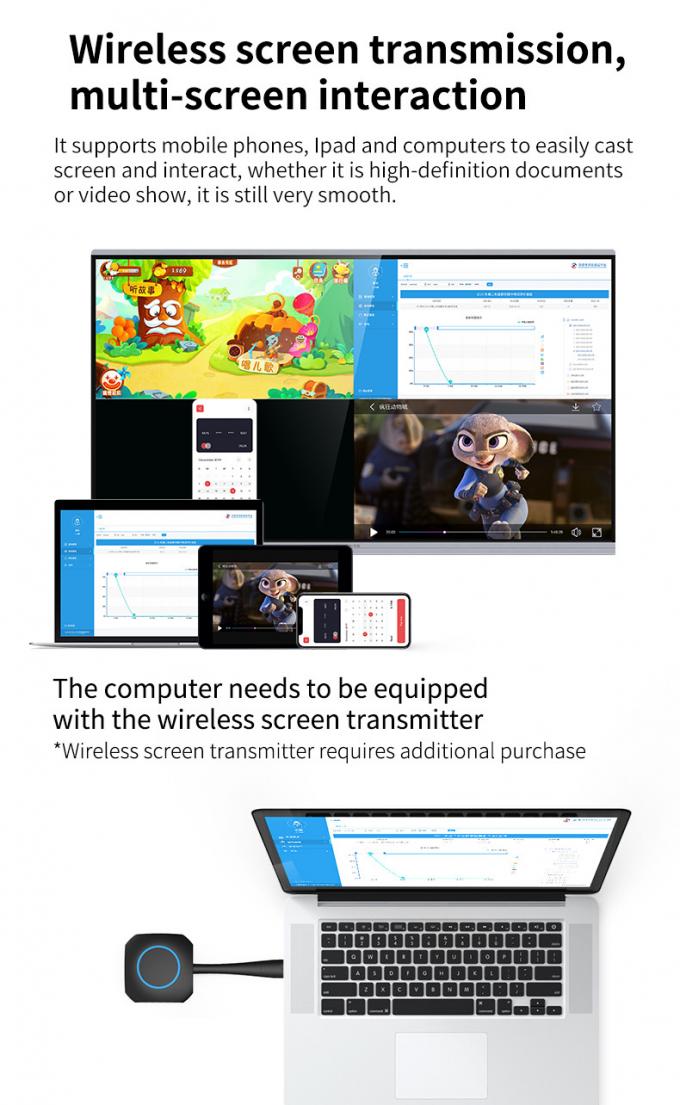Electronic Education Interactive Whiteboard 86 Inch Smart Multimedia ...